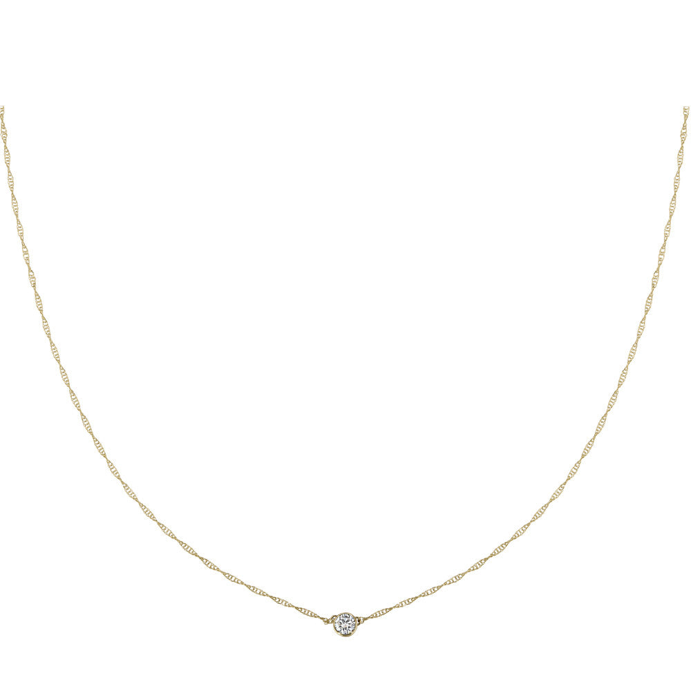 diamond jewelry, April birthstone, solitaire diamond pendant, station necklace, diamond solitaire station necklace, diamond station necklace, diamond gold station necklace