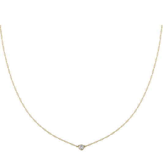 diamond jewelry, April birthstone, solitaire diamond pendant, station necklace, diamond solitaire station necklace, diamond station necklace, diamond gold station necklace