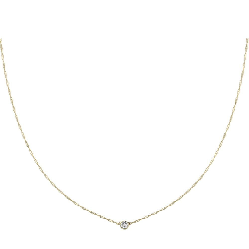 April Birthstone, diamond birthstone, solitaire diamond necklace, diamond necklace, station necklace, diamond station necklace, gold diamond station necklace, simple diamond necklace gold