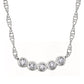 April Birthstone, diamond birthstone, Five Stone Necklace, layering necklace, diamond gold layering modern necklace