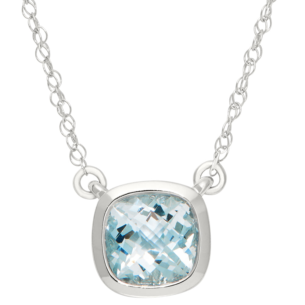 modern gemstone necklace, modern bezel aquamarine necklace, modern aquamarine necklace, solitaire gemstone necklace