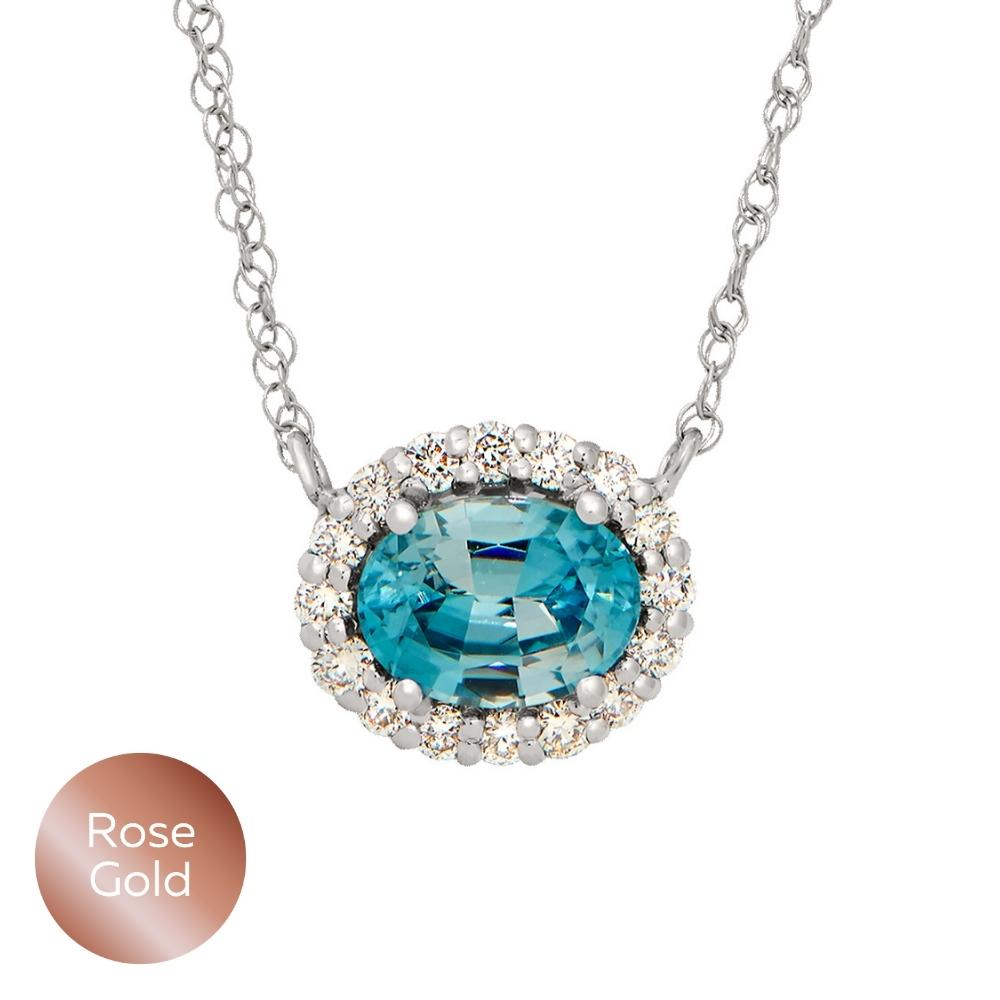 Halo Opal and Diamond Necklace