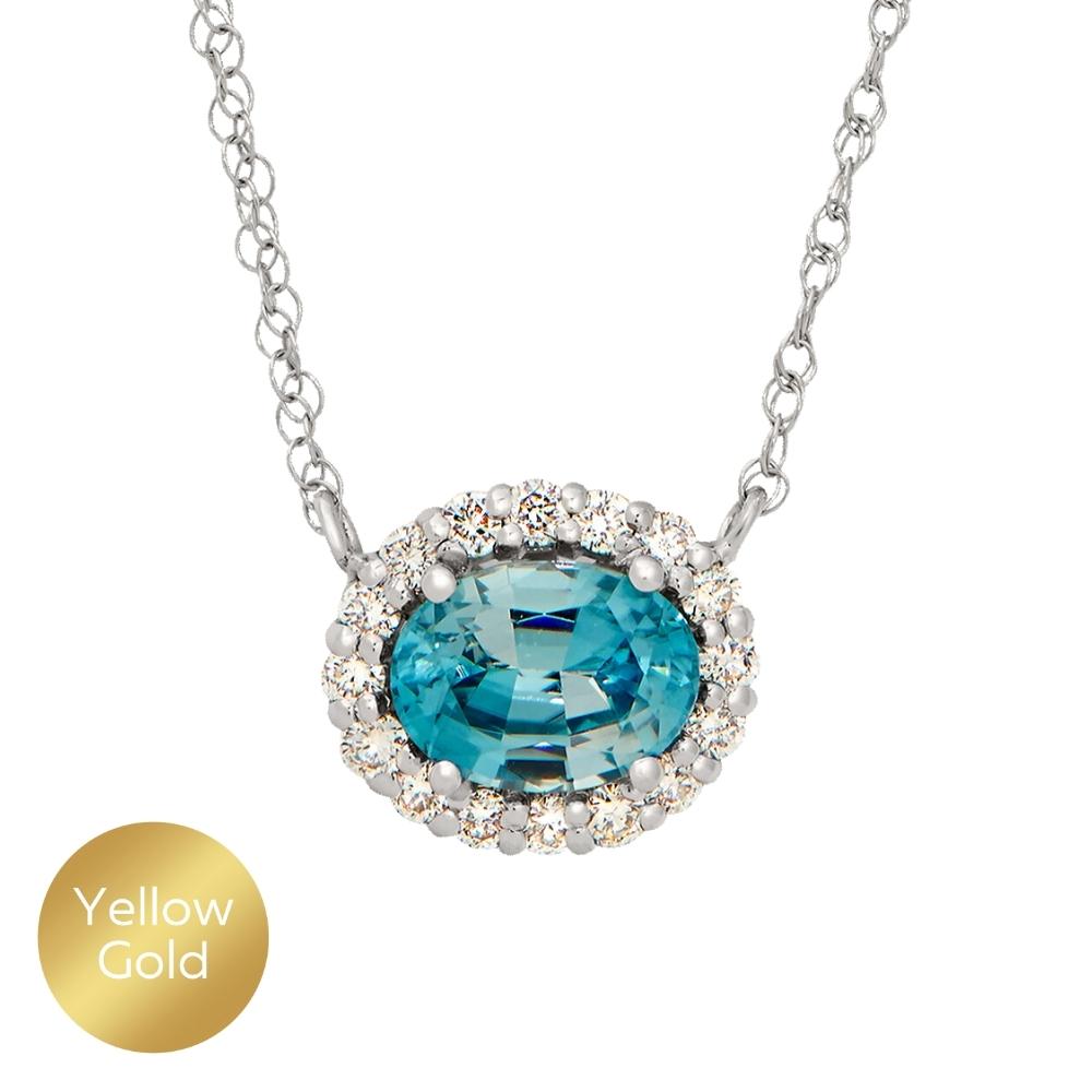 Halo Opal and Diamond Necklace