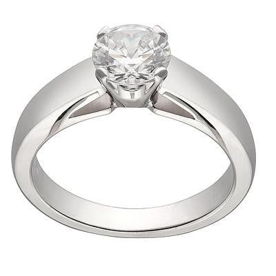 classic solitaire, ring settings, plain engagement ring, simple engagement rings, die struck engagement rings