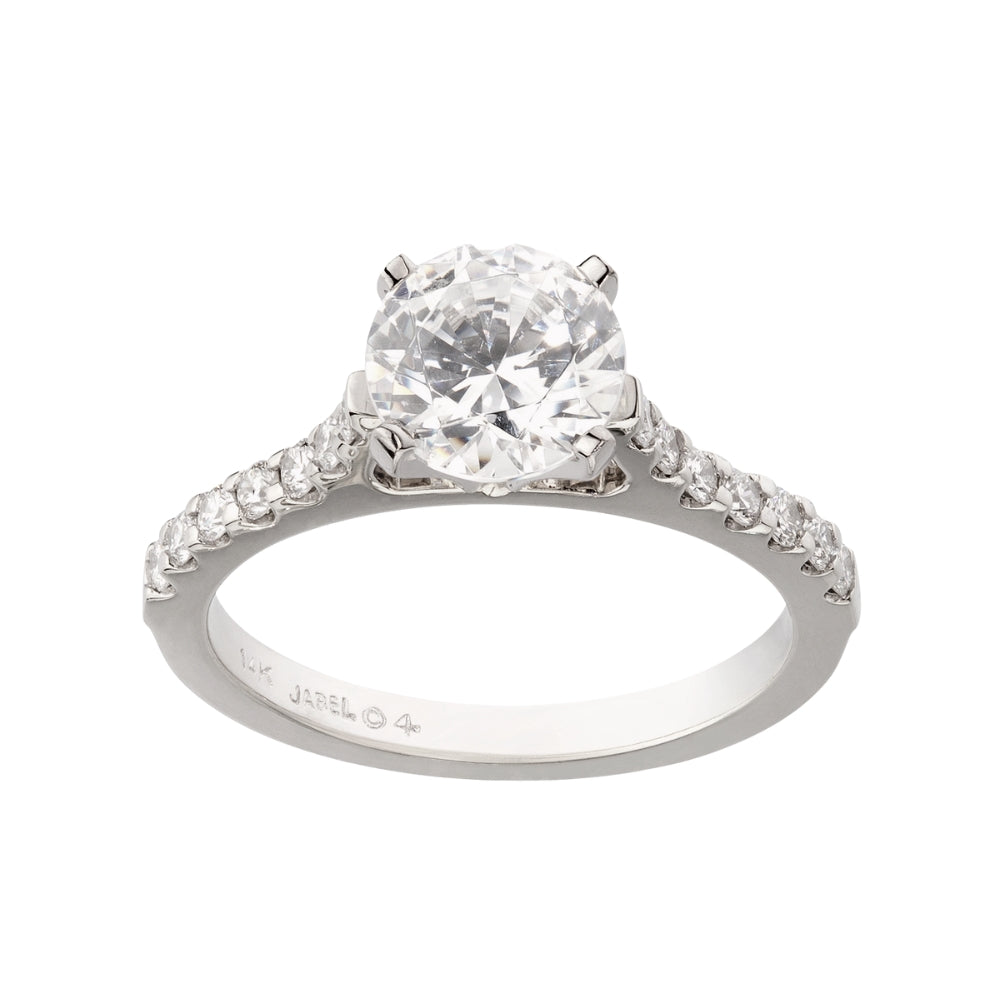 diamond band engagement rings, common prong engagement rings, bead set engagement rings
