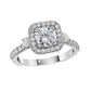 Halo Engagement Rings, three stone halo engagement rings, luxury halo engagement rings