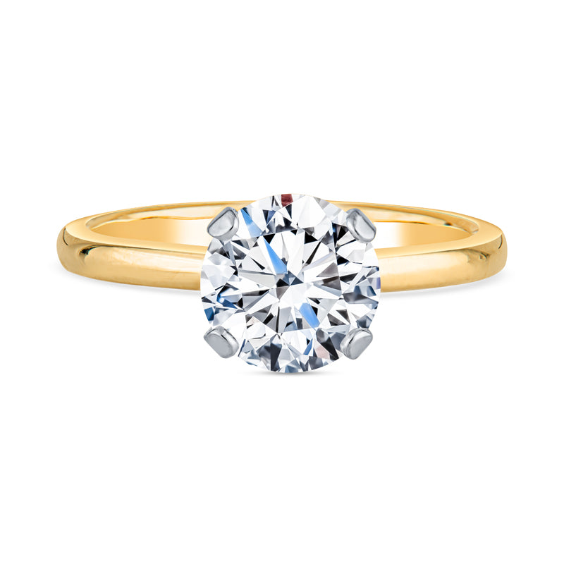 Thin Solitaire Engagement Rings