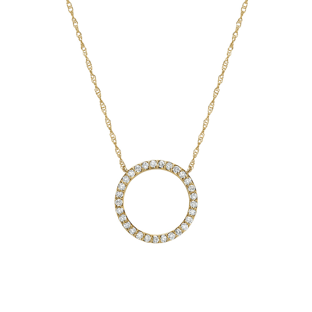 diamond circle necklace, symbolic diamond necklaces, diamond circle gold pendant, diamond circle pendants