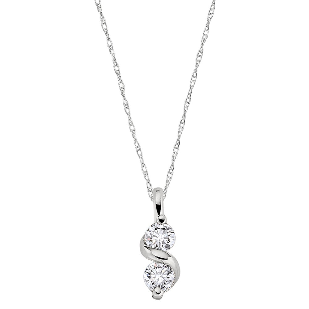 Two stone diamond gold pendant, two stone diamond gold jewelry, s curve pendant, diamond gold two stone jewelry