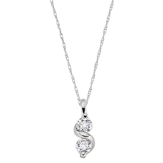 Two stone diamond gold pendant, two stone diamond gold jewelry, s curve pendant, diamond gold two stone jewelry