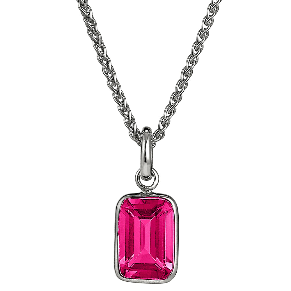Pink Tourmaline pendant, boho gold pink tourmaline pendant, Fleur de Lis Gemstone pendant, Dangle pendant, emerald cut pink tourmaline pendant