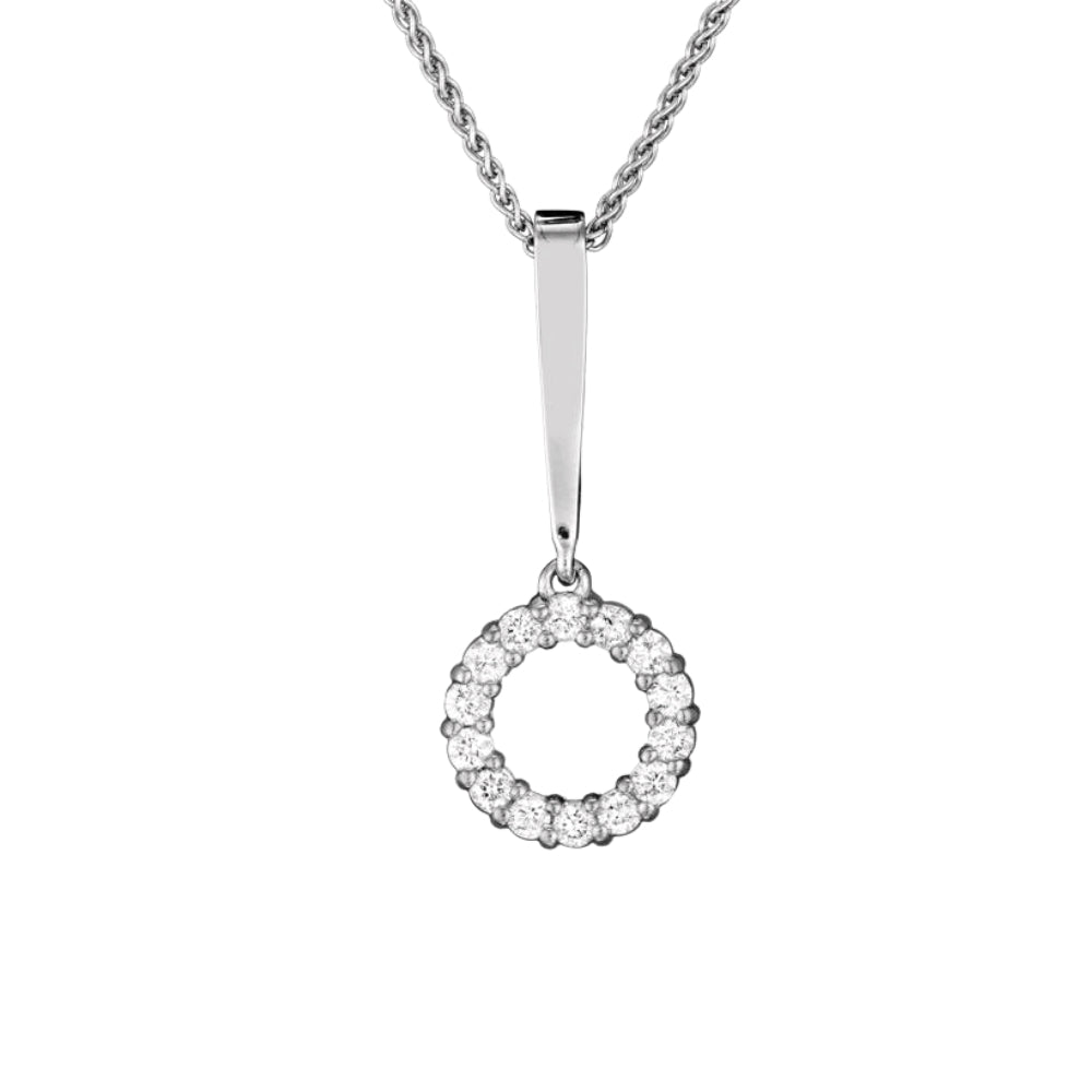 diamond wreath pendant, diamond pendant, diamond wreath necklace, halo dimaond necklace, diamond circle pendant, elongated diamond circle, drop neckalace circle diamond