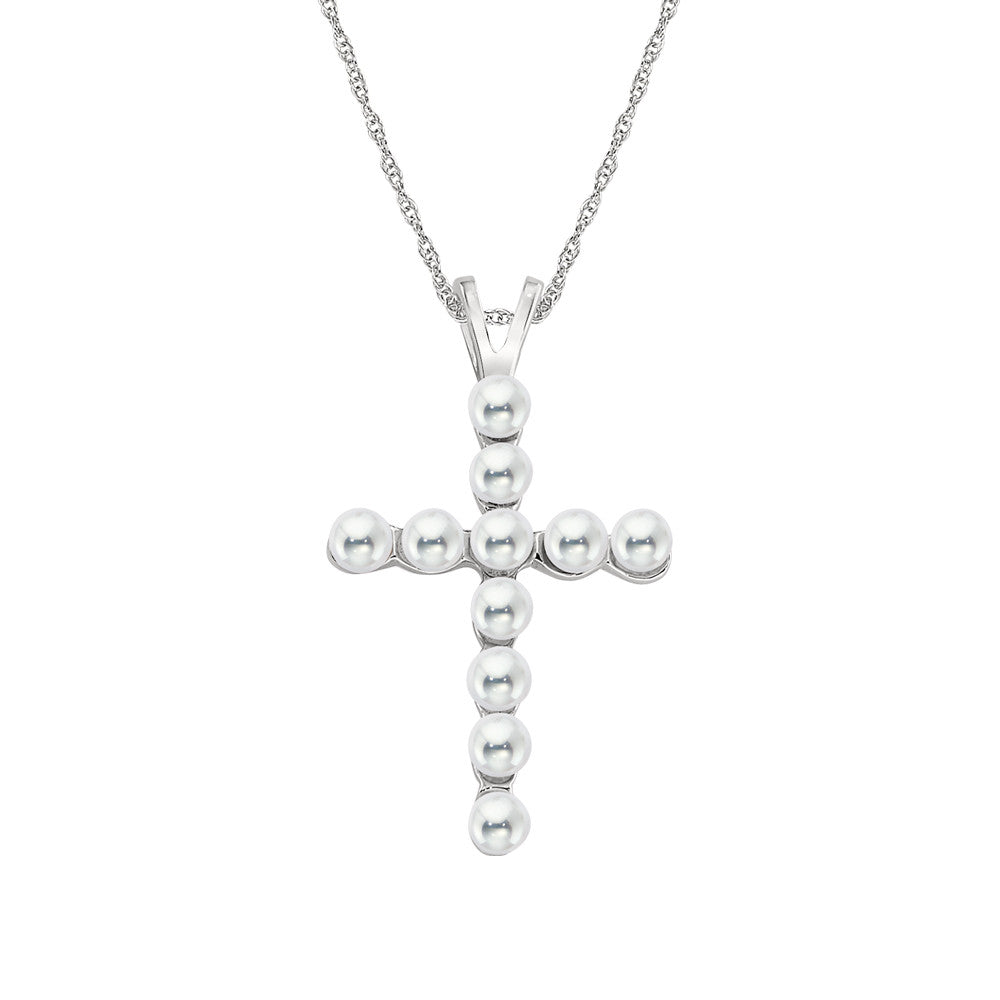 Cross Jewelry, pearl Cross, Gemstone Cross, communion jewelry, cultured pearl gold cross pendant
