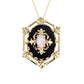 vintage pendant, antique pendant, opal and onyx pendant, unique pendant, fleur de lis vintage pendants, vintage opal pendant, antique opal gold pendan