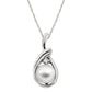 freeform cultured pearl pendant, cultured pearl and diamond pendant