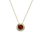 Janaury Birthstone Gifts, Garnet Necklace, Bezel Necklace, Garnet gold pendants