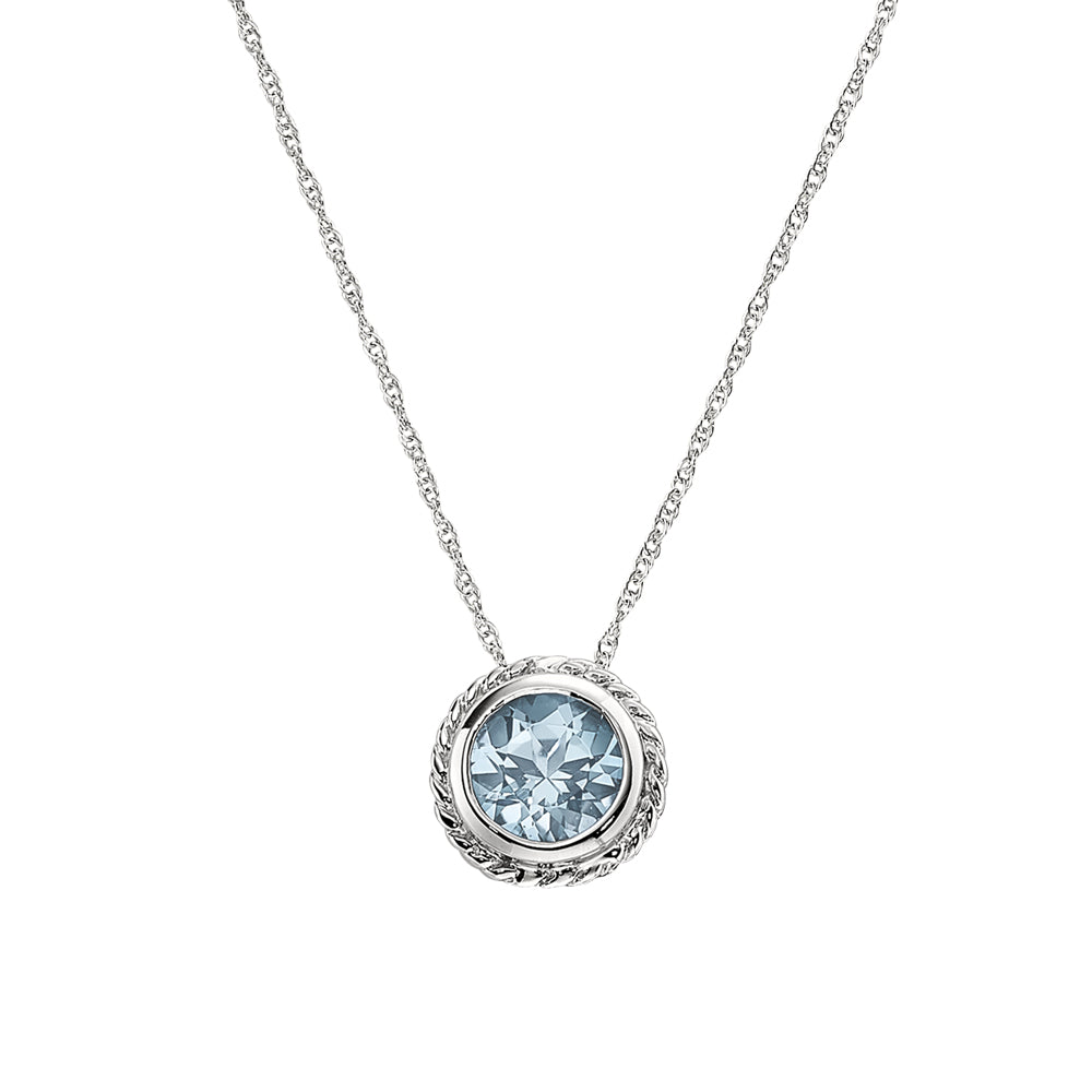 March Birthstone Gifts, Aquamarine Necklace, Bezel Necklace, aquamarine gold pendants