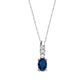 Sapphire Diamond Gold Pendant, Sapphire and Diamond Pendant, Elongated Sapphire Pendant, long sapphire and diamond gold pendant