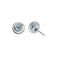 vintage aquamarine earrings, simple amethyst earrings, unique birthstone studs, coin edge jewelry