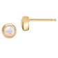 modern Opal Studs Earrings, modern birthstone earrings, bezel gemstone studs, bezel gemstone earrings
