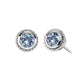 aquamarine studs, march birthstone earrings, rope gemstone earrings, aquamarine stud earrings