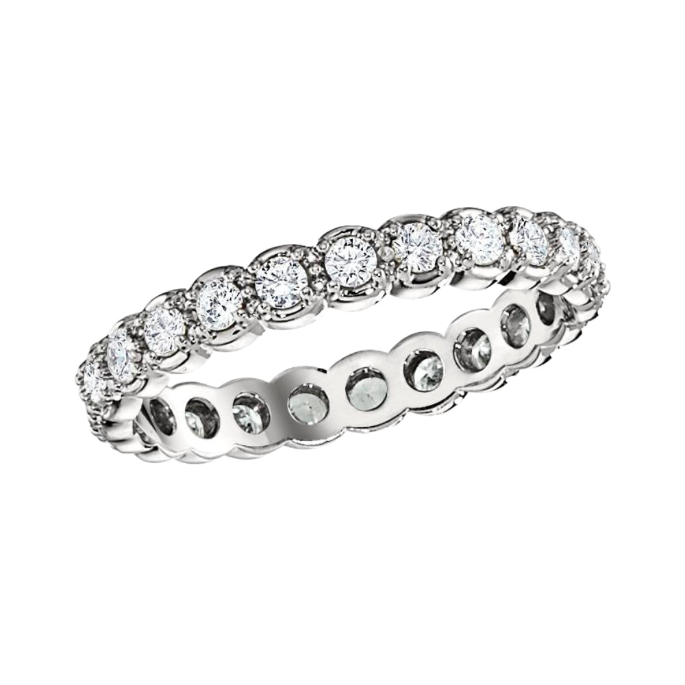 matching wedding bands, vintage wedding rings, vintage diamond eternity band, stackable diamond band, Jabel diamond band