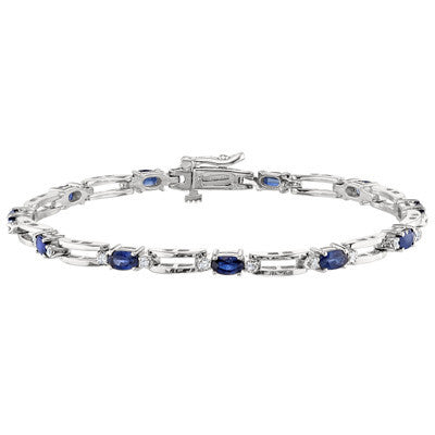 sapphire and diamond bracelet, gemstone bracelet, women's tennis bracelets