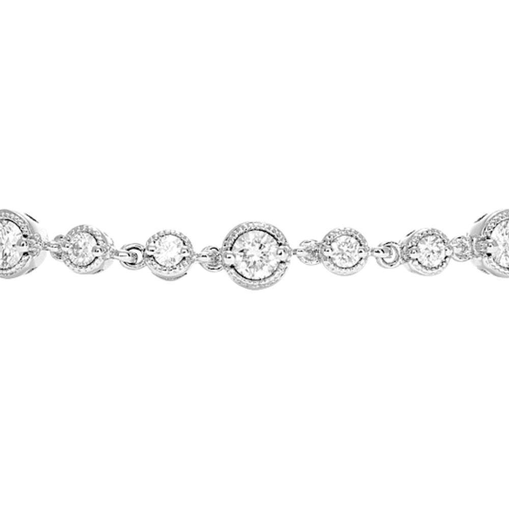 Real Diamonds Round Diamond Tennis Bracelet, Weight: 12-15 Grams at Rs  140000 in Surat