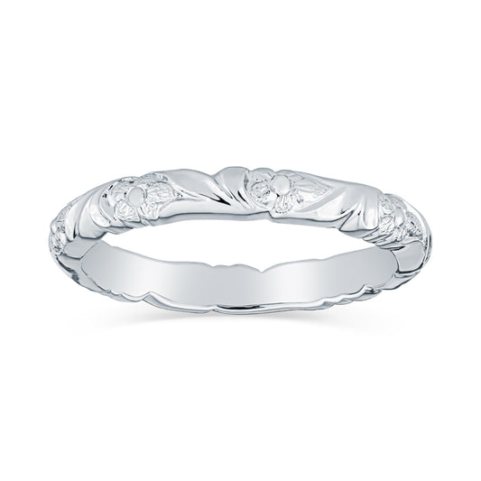 flower wedding rings, vintage wedding rings, wedding bands with flowers, flower wedding band