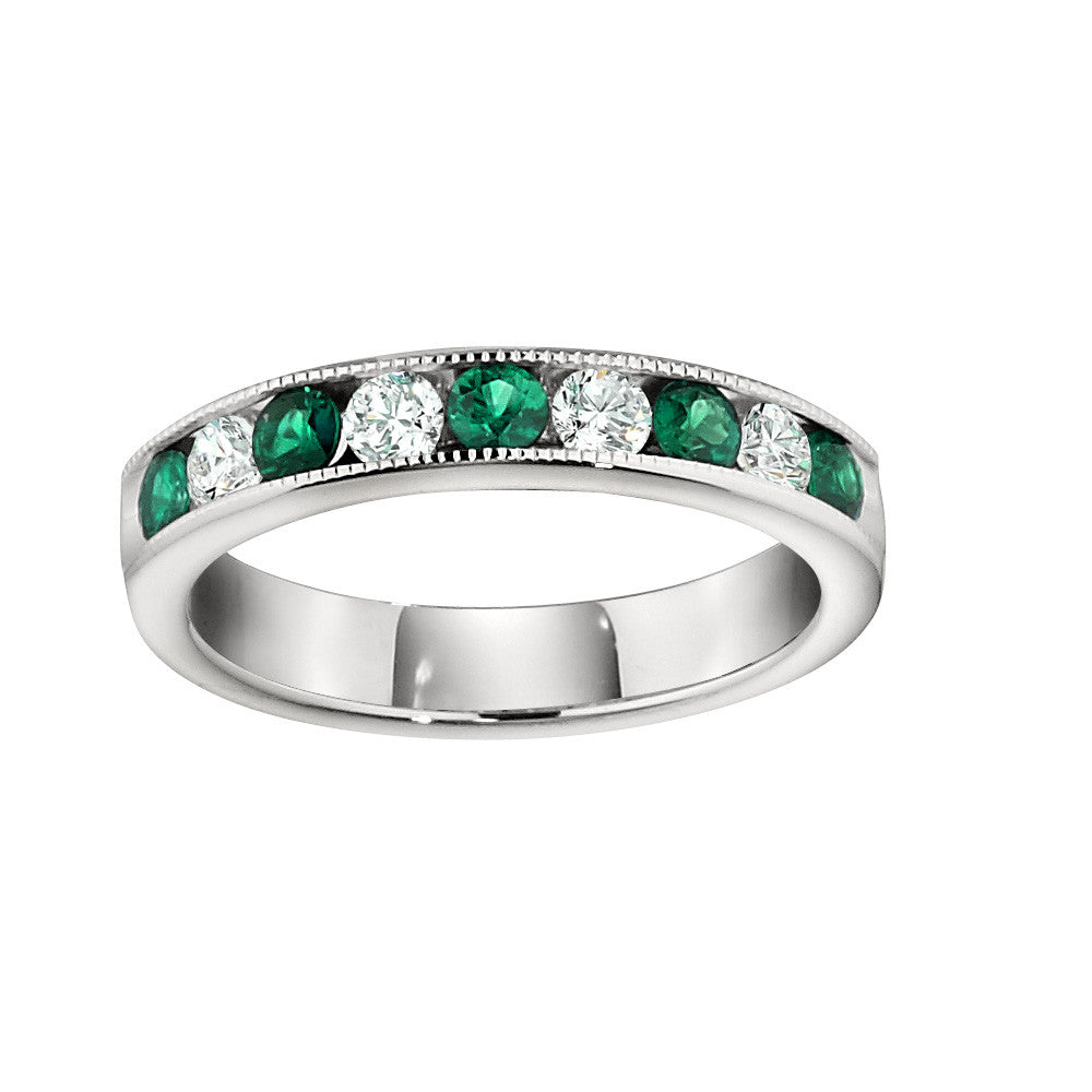 Emerald Wedding Rings, Gemstone Wedding Bands, Emerald and diamond wedding ring, emerald wedding ring, emerald diamond gold bands