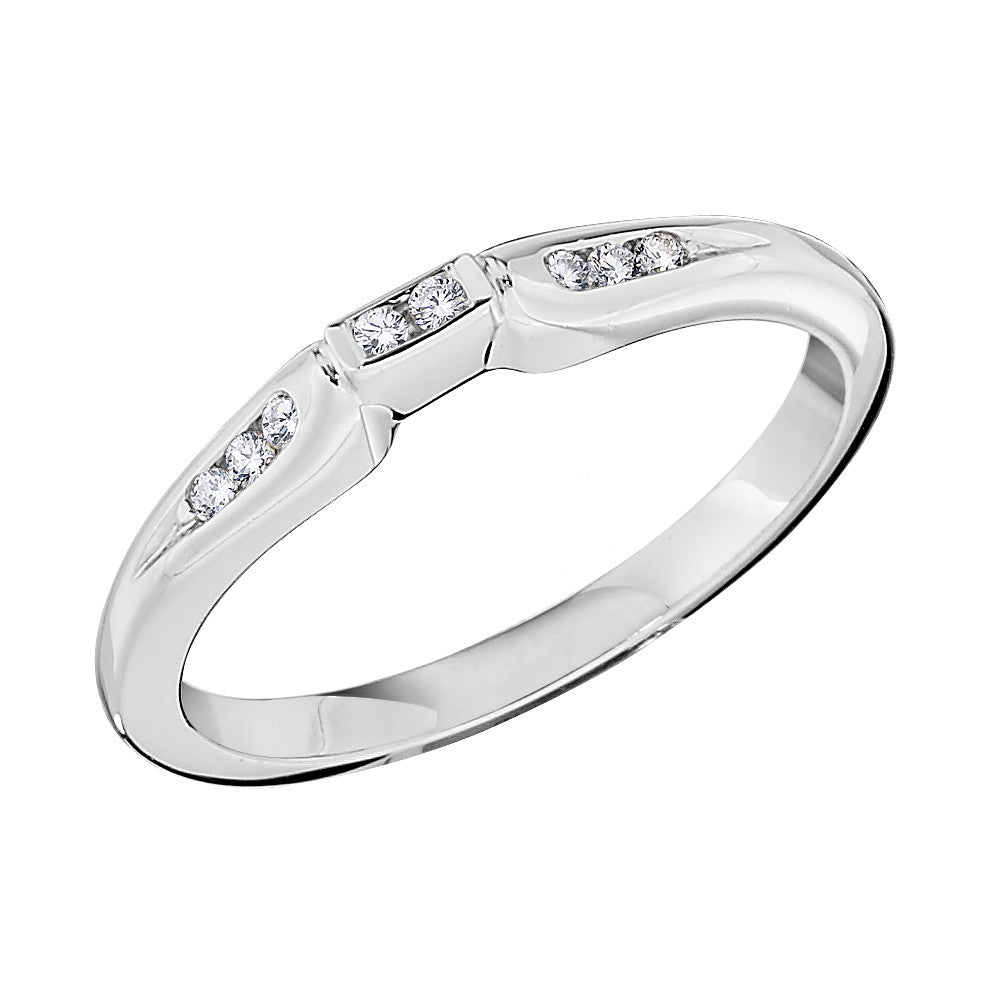 Diamond and 14K White Gold Channel Set Band