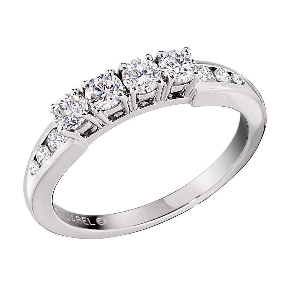 Designer 3 Diamond Platinum Ring for Women JL PT R-8012