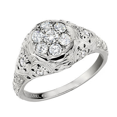 unique engagement rings, nontraditional engagement rings, diamond cluster ring, cocktail ring, right hand ring, diamond cluster jewerly, antique diamond ring