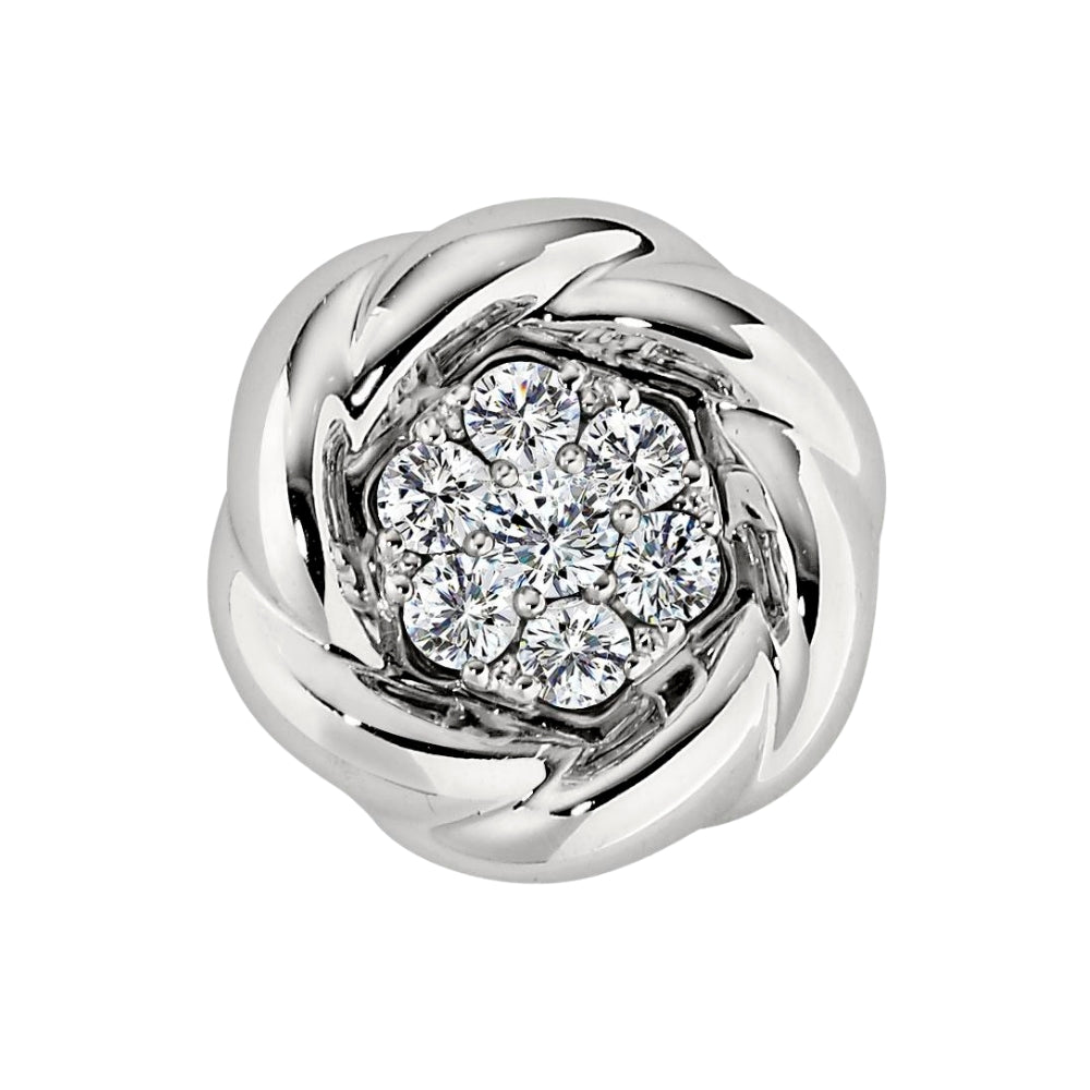 April Birthstone, diamond cluster necklace, diamond cluster pendant, diamond flower necklace, diamond flower pendant