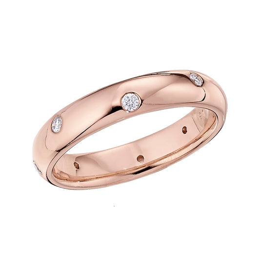 rose gold wedding band, unique wedding rings, modern wedding bands