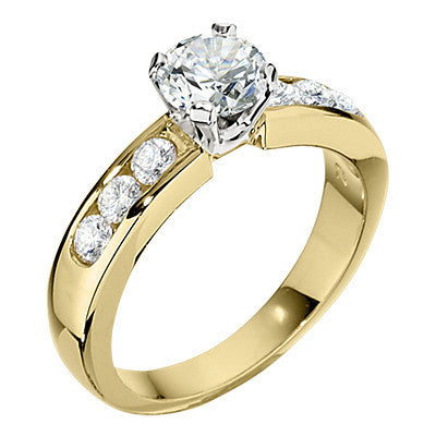 diamond engagement rings, channel diamond engagement rings, gold enagement rings, modern engagement rings