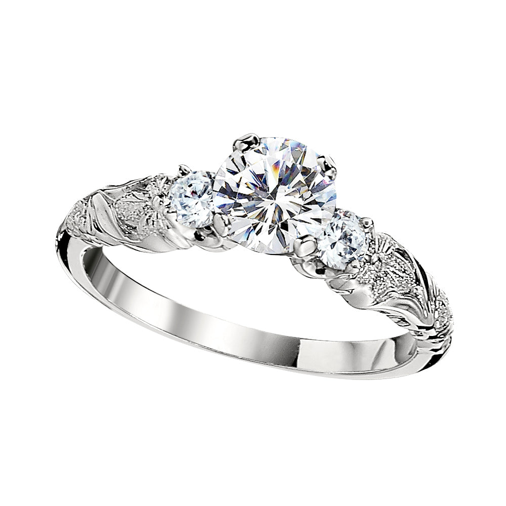 Unique Engagement Rings, Vintage Style Engagement Ring, Antique Style Engagement Ring, Hand Engraved Engagement Ring