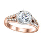 Unique Rose Gold Engagement Rings, Modern Rose Gold Engagement Ring, Contemporary Rose Gold Engagement Ring, Bezel Rose Gold Engagement Ring
