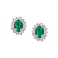 Emerald and Diamond Earrings, may birthstone jewelry, emerald birthstone earrings