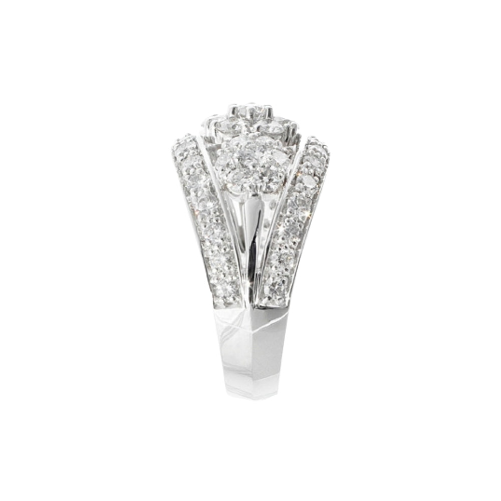 cocktail ring, diamond flower ring, diamond cluster ring, three stone ring, diamond cluster ring white gold, diamond flower ring, flower cocktail ring diamond