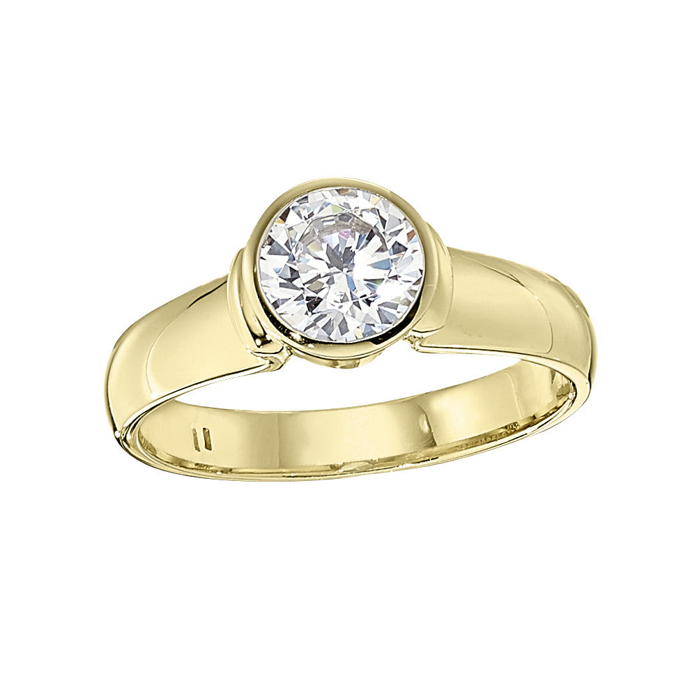 Ethical Sustainable Bree Anniversary Band - Bezel Set Diamond Eternity Stacking Ring Wedding Band Genuine Mined Diamonds / 18K Yellow Gold