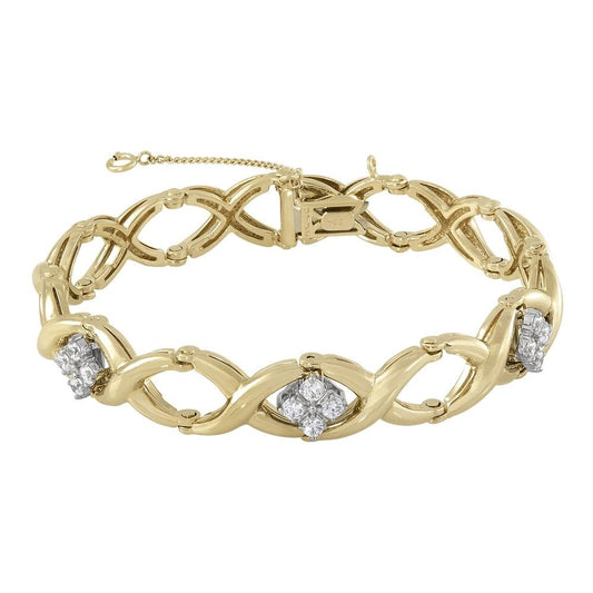 Jabel Diamond Bracelet, concept jewelry, conceptual jewelry, add a section bracelet section, charm bracelet alternatives, die struck diamond cluster jewelry