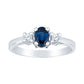 Oval sapphire diamond ring, three stone sapphire ring, three stone precious gemstone rings, sapphire diamond gold ring