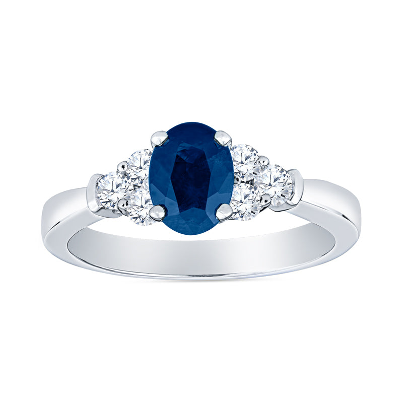 sapphire diamond gold ring, sapphire diamond gold ring, gemstone and diamond gold ring, three stone diamond gemstone gold ring