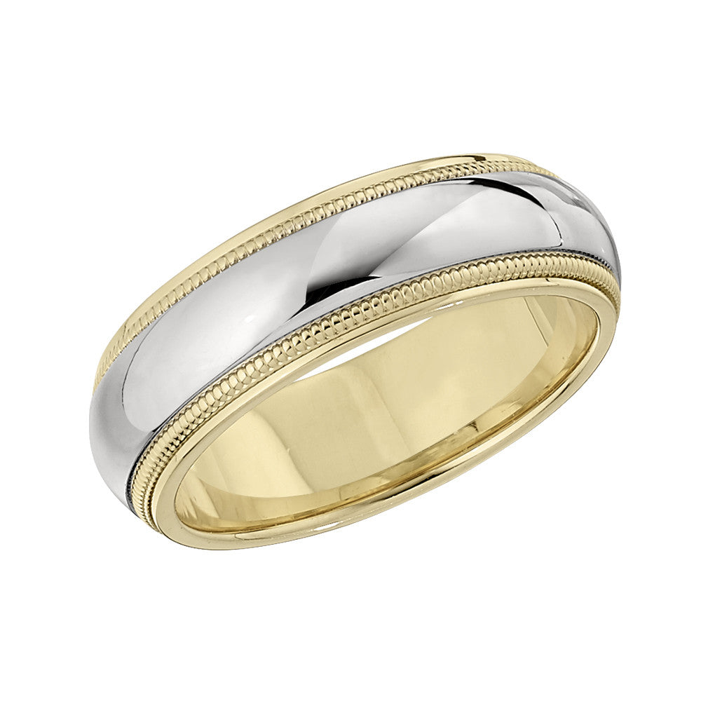 classic wedding band, yellow and white gold wedding band, unisex wedding bands, matching wedding bands