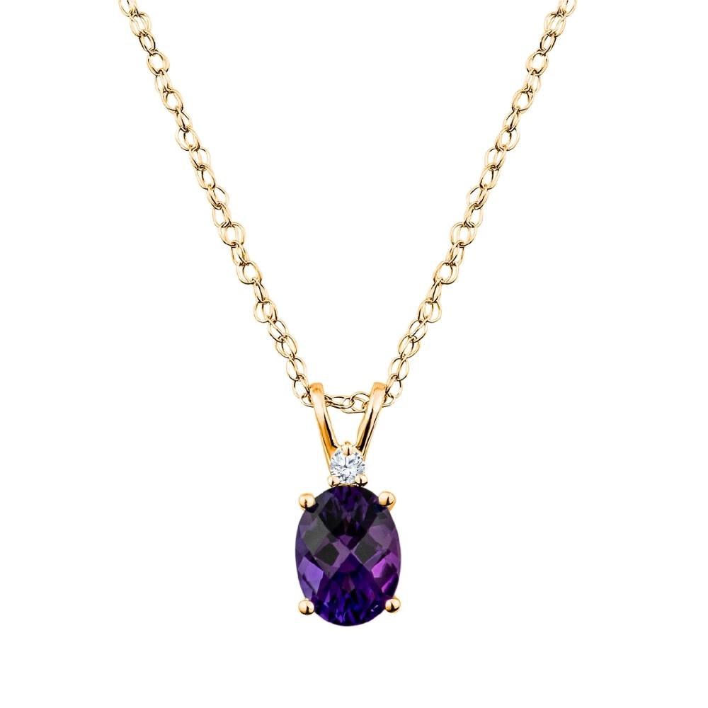 Oval Checkerboard Gemstone Diamond Pendant – Bella's Fine Jewelers