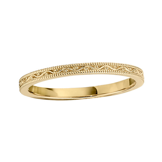 vintage style wedidng band, antique style wedding band, unique wedding bands, gold wedding bands, stackable rings, stackable bands