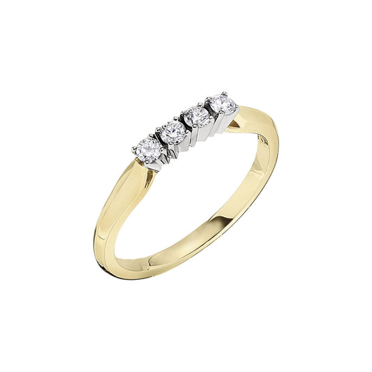 four stone diamond bands, traditional diamond wedding bands, die struck wedding bands, Jabel wedding bands