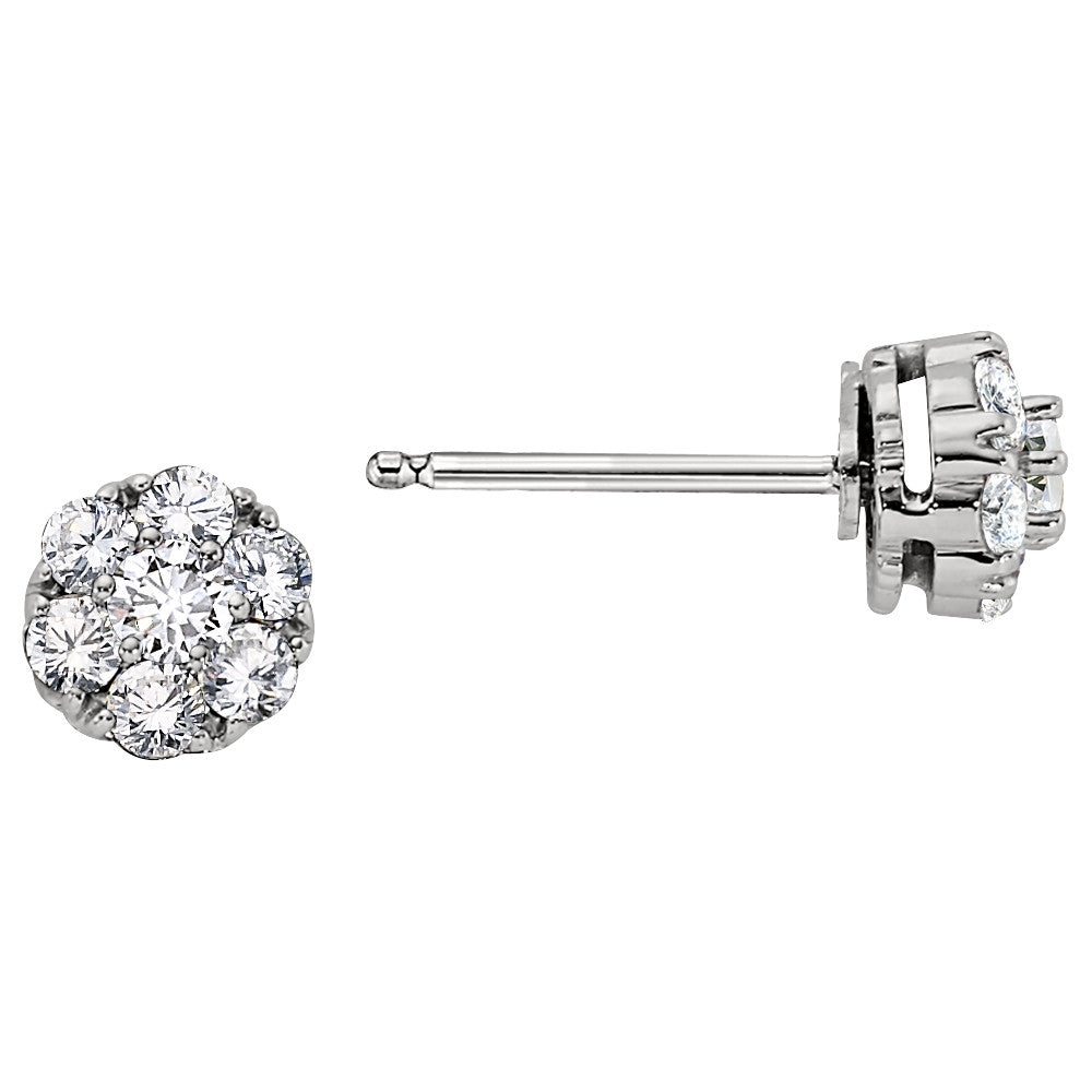 Jabel Diamond Cluster Earrings .66CTW