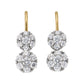 diamond cluster earring, diamond earring, diamond drop earrings, diamon dangle earrings
